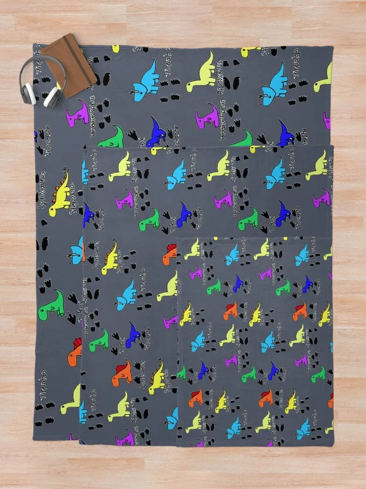 Следы динозавров пледы одеяла и декоративные диваны зимние кровати