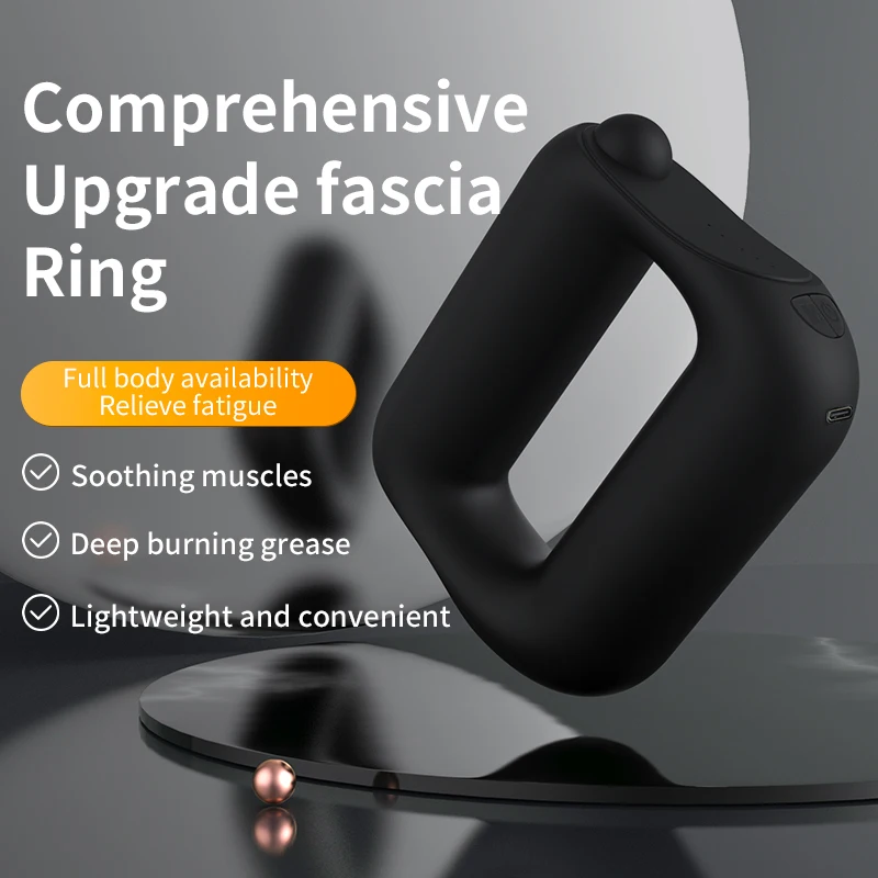 Фото Массажер Magic Fascia Ring с 5 скоростями вибрации для расслабления мышц шеи, спины, ног, талии, сжигания жира, портативный фитнес-массажер №3