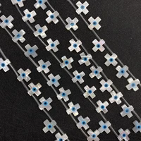 5pcspack cross shaped white evil eye loose beads natural sea shell 10mm 12mm sizes diy for making necklace bracelets earrings