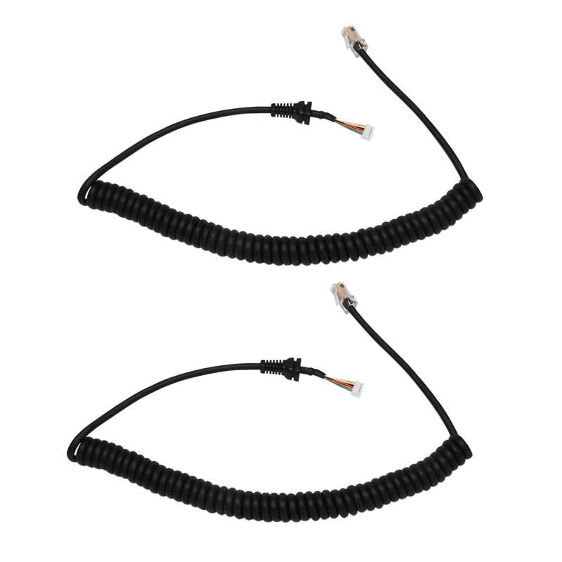 

2X Replacement Microphones Mic Cable Cord Wire For Yaesu MH-48A6J FT-7800 FT-8800 FT-8900 FT-7100M FT-2800M FT-8900R