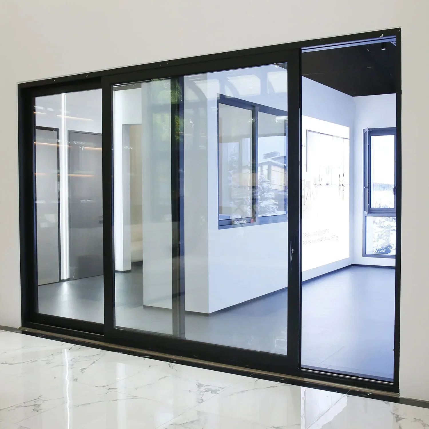 Sixinalu Внешние раздвижные двери Минималистичные тонкие каркасные двойные