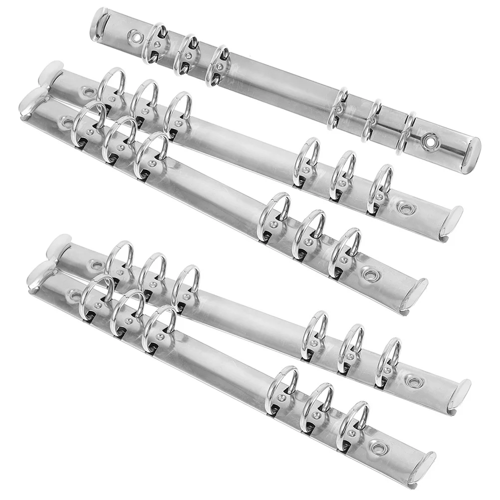 

5 Pcs Binder Rings Mechanisms Binding Spine Combs Notebook Loose Leaf 6-ring Scrapbook Accessories Round Binders