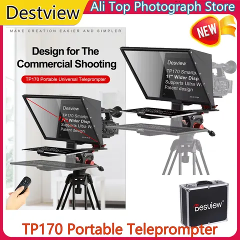 Портативный универсальный телесуфлер Bestview TP170 для цифровой зеркальной камеры, фотостудии, iPad, смартфона для записи интервью, телесуфлер