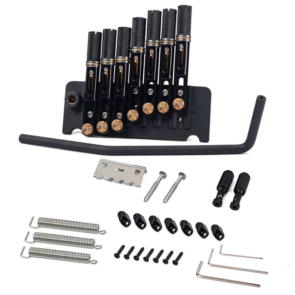 

7-string Guitar Tail Piece Decoration Tremolo Bridge with Screws Nuts Kit Stringed Musical Instruments Supplies