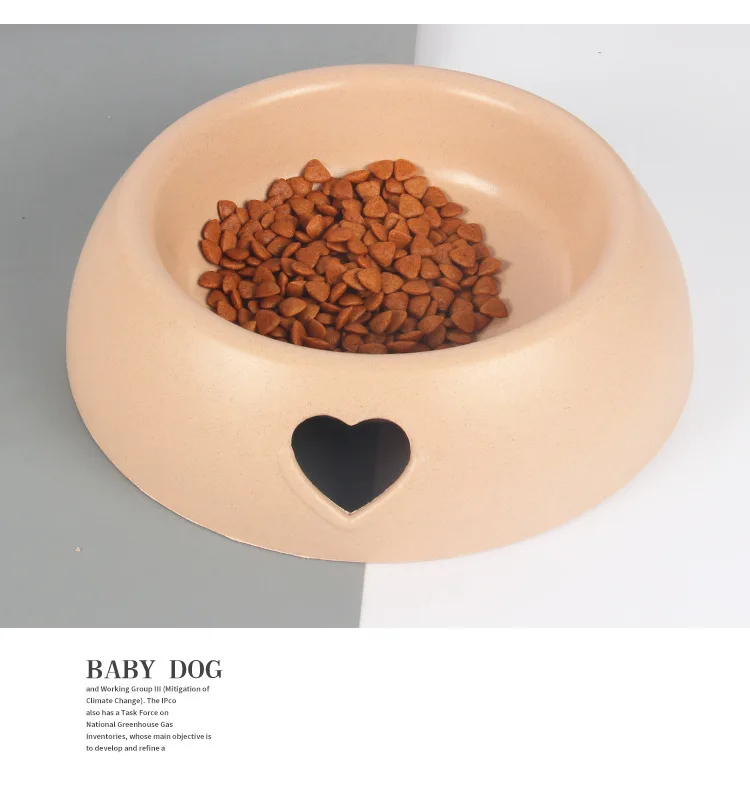 

Dog Bowl Dog Bowl Plastic Love Single Bowl Pet Bowl Cat Food Bowl Pet Bowl