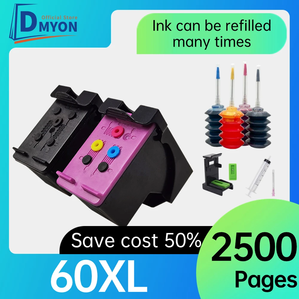Чернильный картридж 60XL совместимый с картриджем HP 60 XL hp60 Deskjet F4200 F4210 F4213 F4235 F4240 F4272