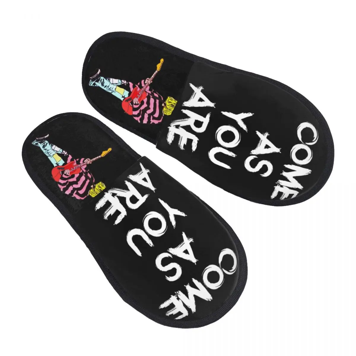 

Kurt Cobain Come As You Are Winter Slippers Bedroom Soft Household Fur Slippers Slides Anti Slip
