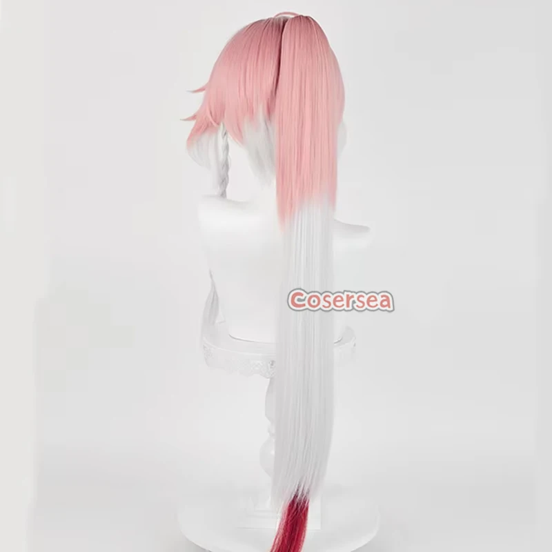 Cosersea Changli Косплей Парики Игра Wuthering Waves 90 см Длинный разноцветный хвост Cos Парик