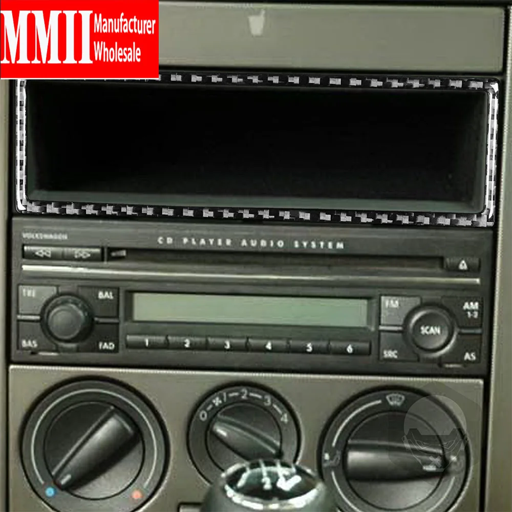 

For VW Golf 4 Jetta Bora MK4 R32 GTI 1999-2004 Carbon Fiber Sticker Radio Display Frame Screen Panel Interior Car Accessories