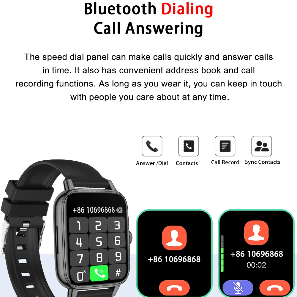 24-часовой мониторинг здоровья Смарт-часы Женские умные часы Мужчины