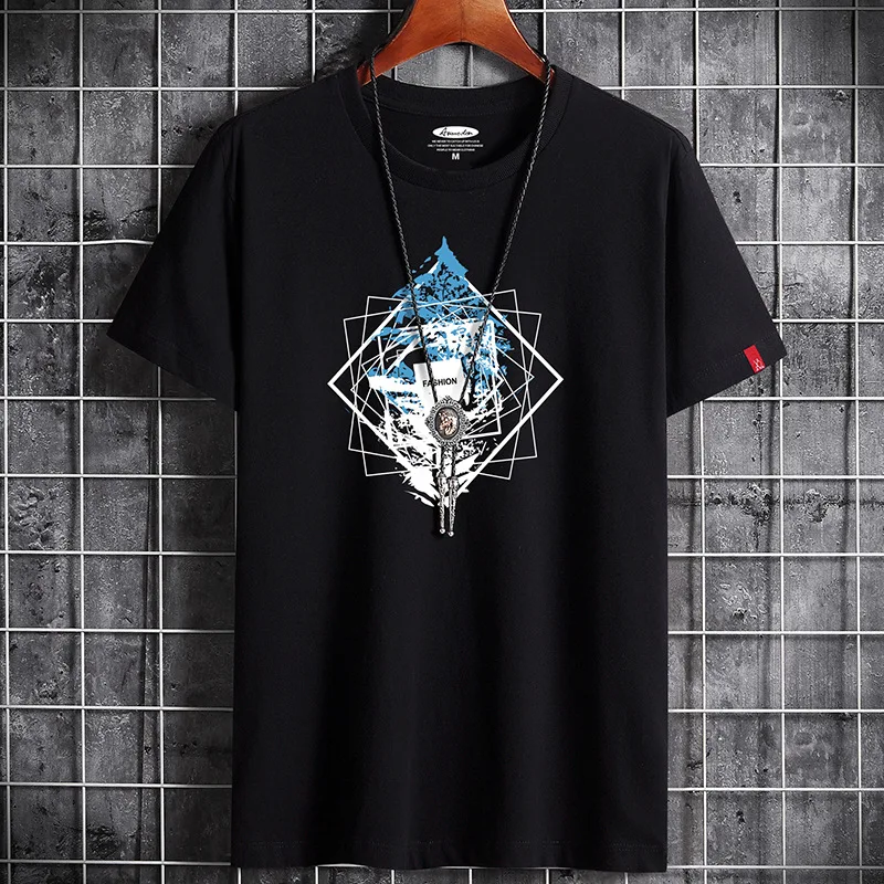

2022 Newest T Shirt for Men Clothing AnimeFitness Black O Neck Man T-shirt For Male Oversized S-6XL New Men T-shirts Goth Punk