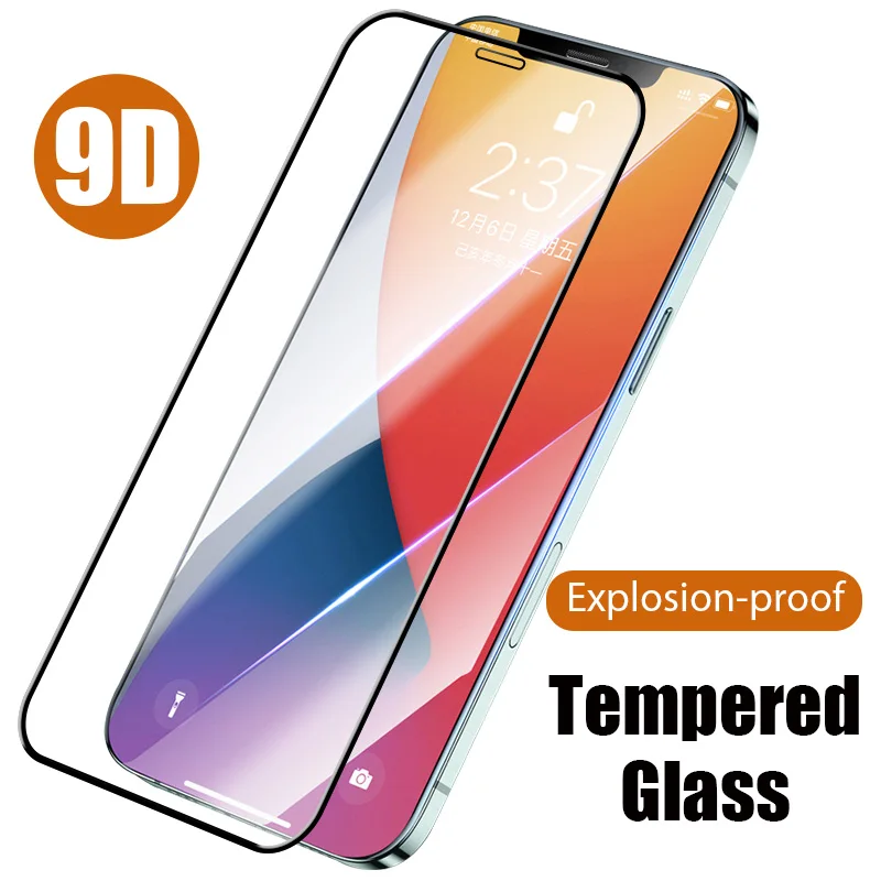 

9D Tempered Glass for iPhone 11 13 12 SE 2020 Screen Protector on iPhone 11 13 12 Pro Max 12 Mini XR X XS Max 5 6 7 8 Plus glass