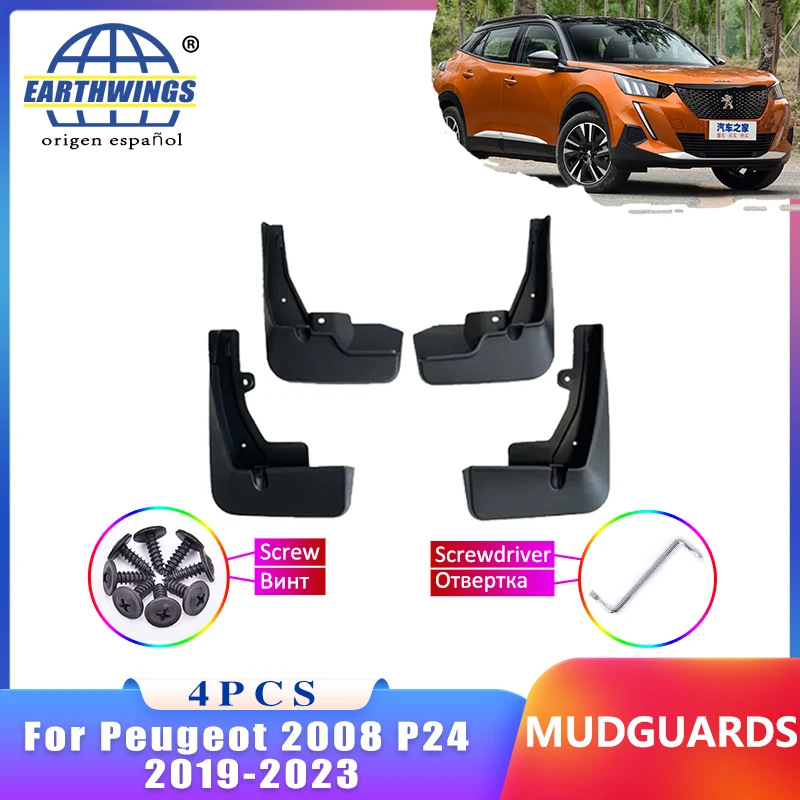 

Mudflap For Peugeot 2008 P24 2019-2023 MK2 New Mudguard Front Rear Fender Car Styling Accessorie Upgrade Version Four Piece Set