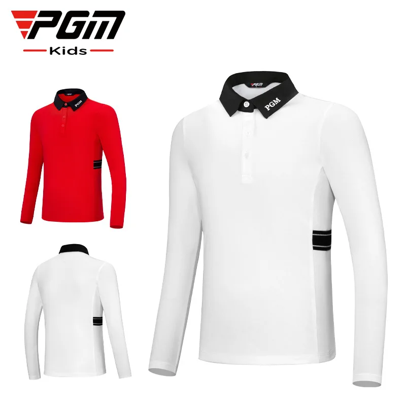 

PGM children's golf long sleeve shirt Autumn winter skin friendly sports fabric soft elastic golf wear for girls YF549