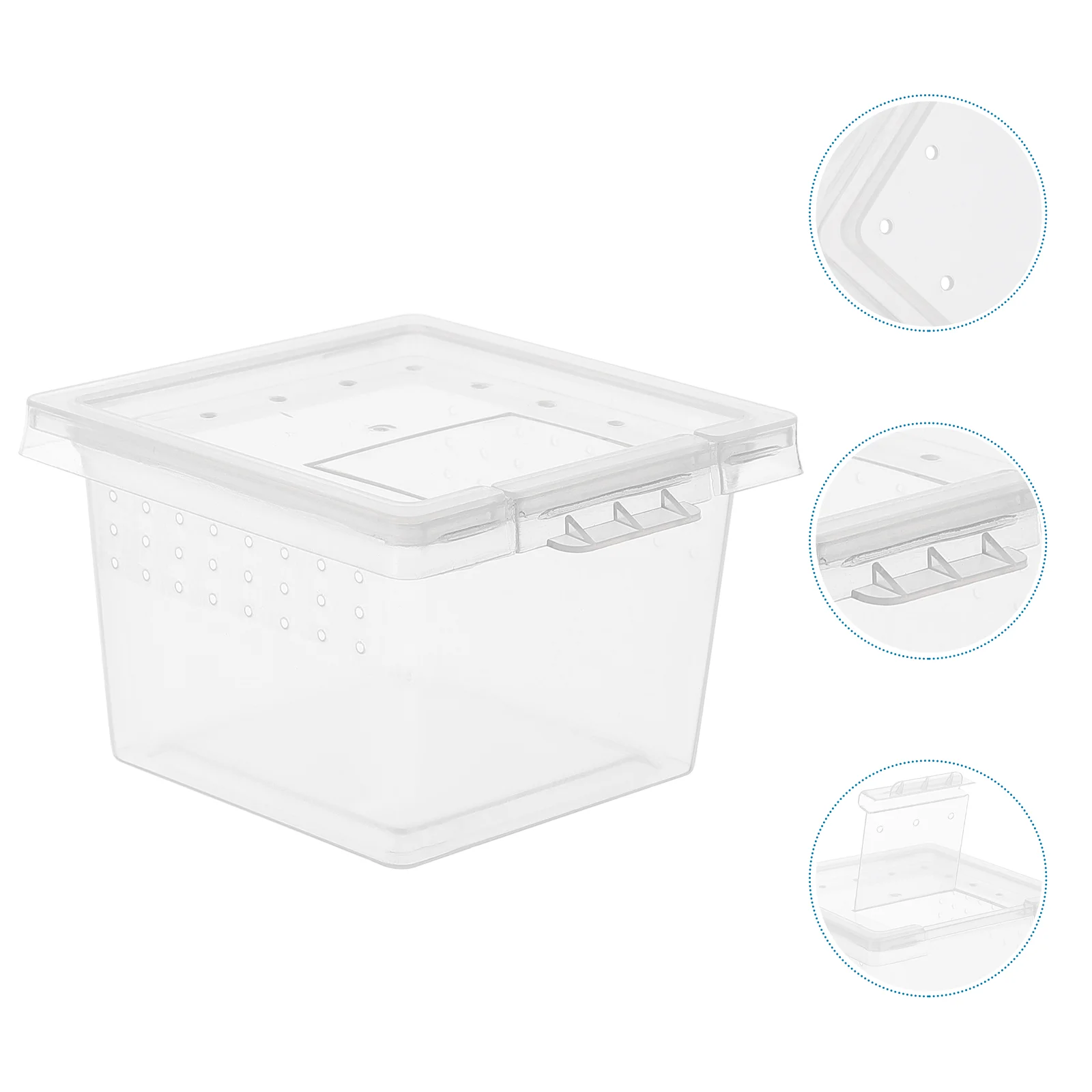 

100 Pcs Food Container Acrylic Pet Reptile Box Insect Feeding Boxes Reptile Hatchery Box Mini Insect Carrier Insect Cage Tank