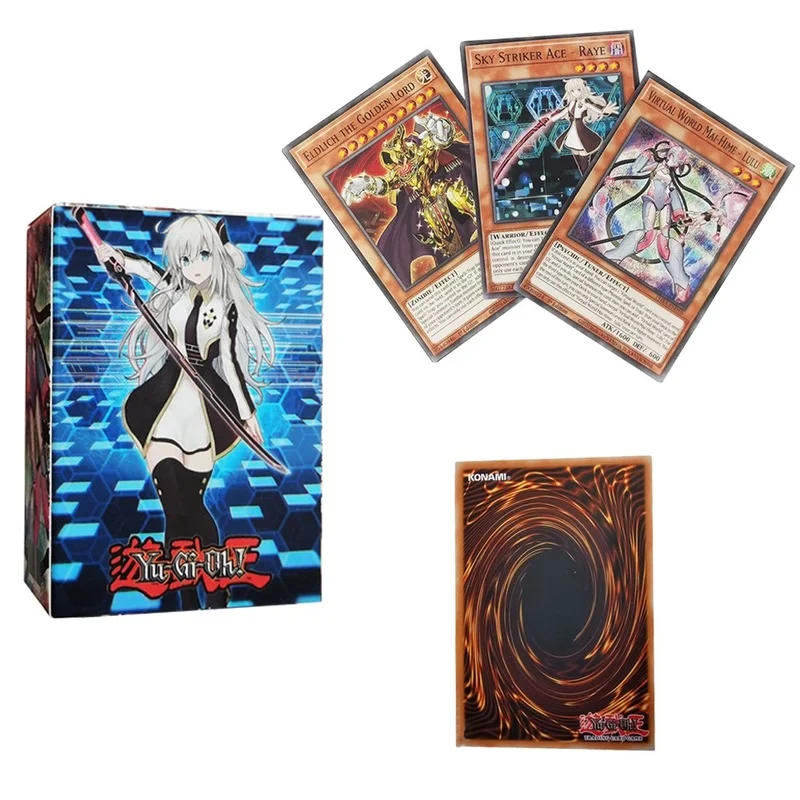 

100PCS YU GI OH Dark Magician Black Magician Girl Blue-Eyes White Dragon English Anime Game Collection Cards Gift Kids