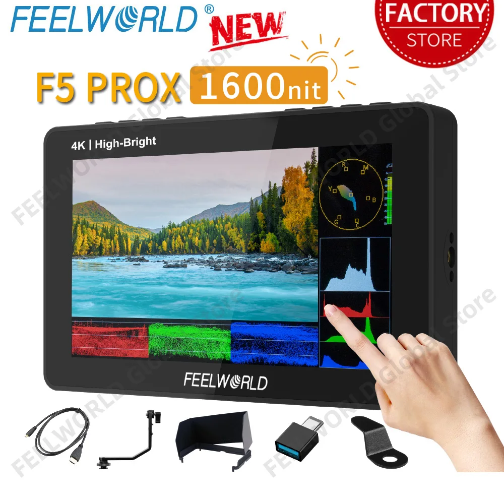 Монитор сенсорный FEELWORLD F5 PROX, 5,5 дюйма, IPS 1920x1080, 4K, HDMI, F970