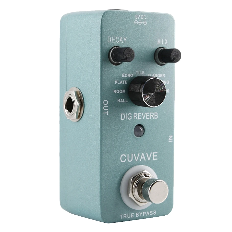 

Мини цифровая педаль эффектов для гитары с реверберацией Cuvave, 9 типов реверберации, полностью металлические детали и аксессуары для настоящ...