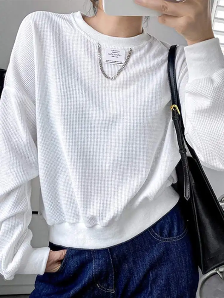 

Harajuku Casual T-shirt Top Tee ZANZEA Women 2022 Spring Long Sleeve Blusa Chemise Oversized Female Solid O Neck Loose Tops Wear