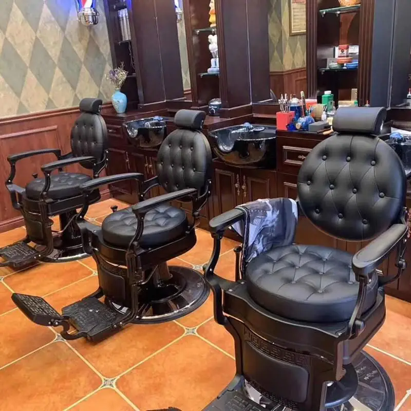 

Роскошное кресло для парикмахерской, кресло с откидывающейся спинкой, профессиональное вращающееся кресло для парикмахерской, мебель для салона красоты