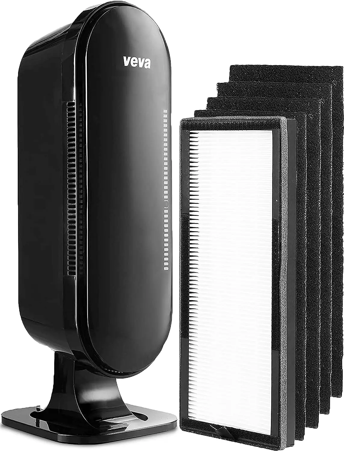 

8000 Black Air Purifier for Home, Pets Hair, Dander, Large Room, 325 Sq Ft., HEPA Filter & 4 Premium Activated Carbon Pre Fi