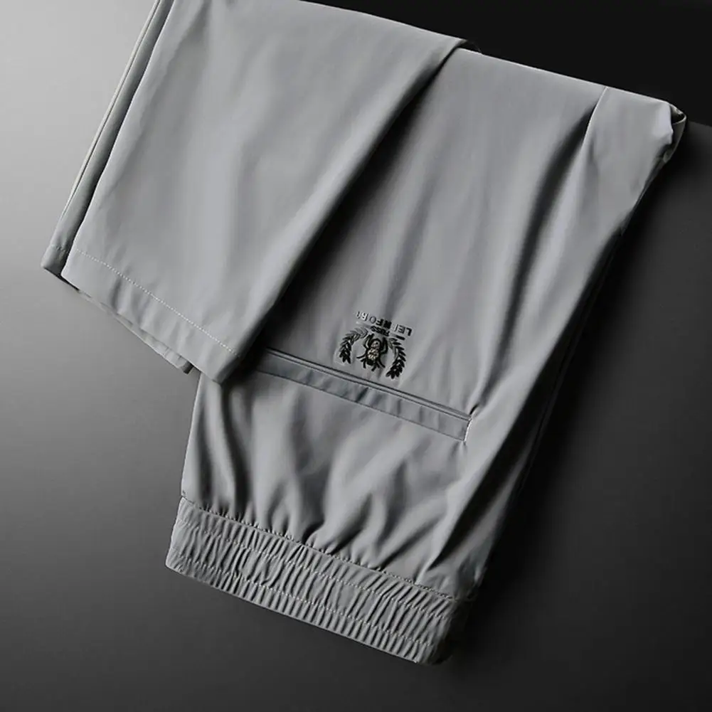 Прямые брюки в форме ноги спортивные дышащие сетчатые летние эластичная талия