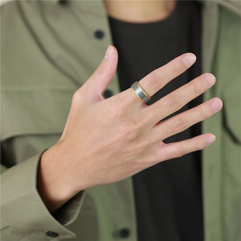 Новинка винтажное мужское кольцо zorcins в стиле панк золотистого и серебристого