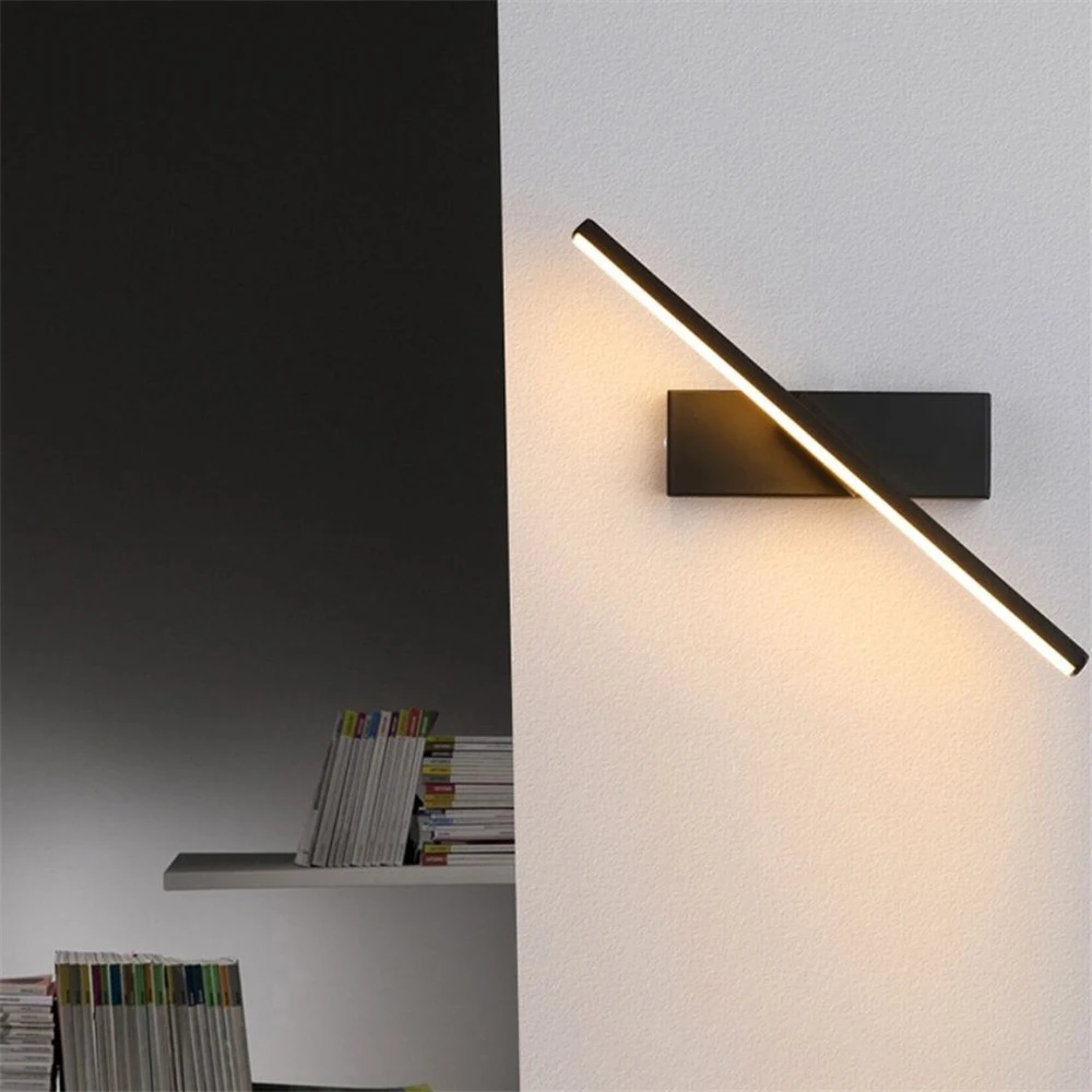 

Bedroom Bedside Wall Light Simple Adjustable For Bedroom Bedside Aisle Stair Rotatable Energy Saving Home Decor Led Night Light