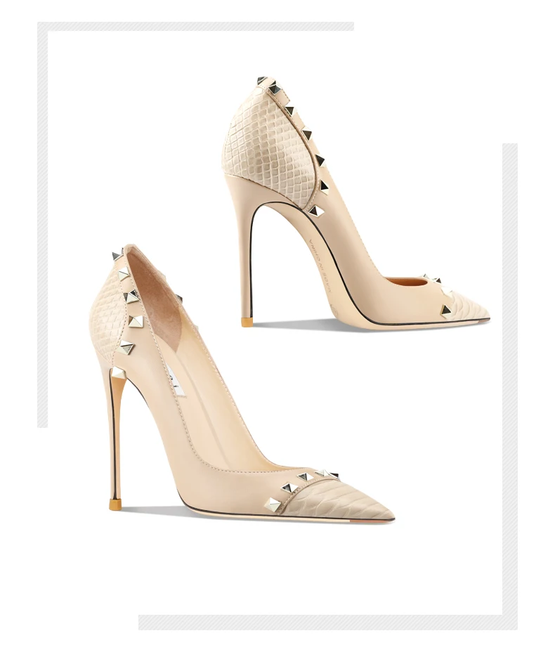 Туфли-лодочки женские на высоком каблуке натуральная кожа заостренный носок с