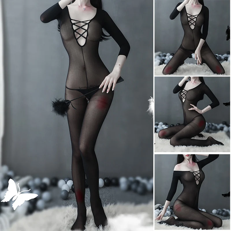 

Женское нижнее белье, прозрачное сексуальное Эротическое белье с V-образным вырезом и сеткой, H9