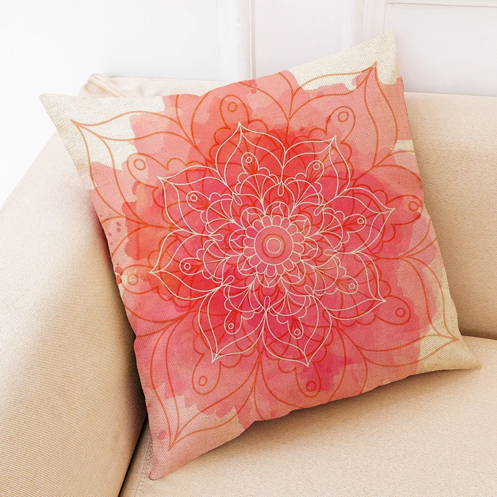 

Boho Mandala Cushion Cover Bohemian Pillow Covers Ethnic Flower Geometric Pillow Cases Sofa Living Room Home Decorative