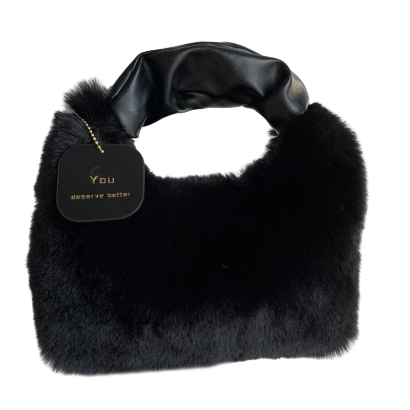 

Fashionable Plush Shoulder Bag Crossbody Bags Handbag Perfect for Autumn and Winter Seasons