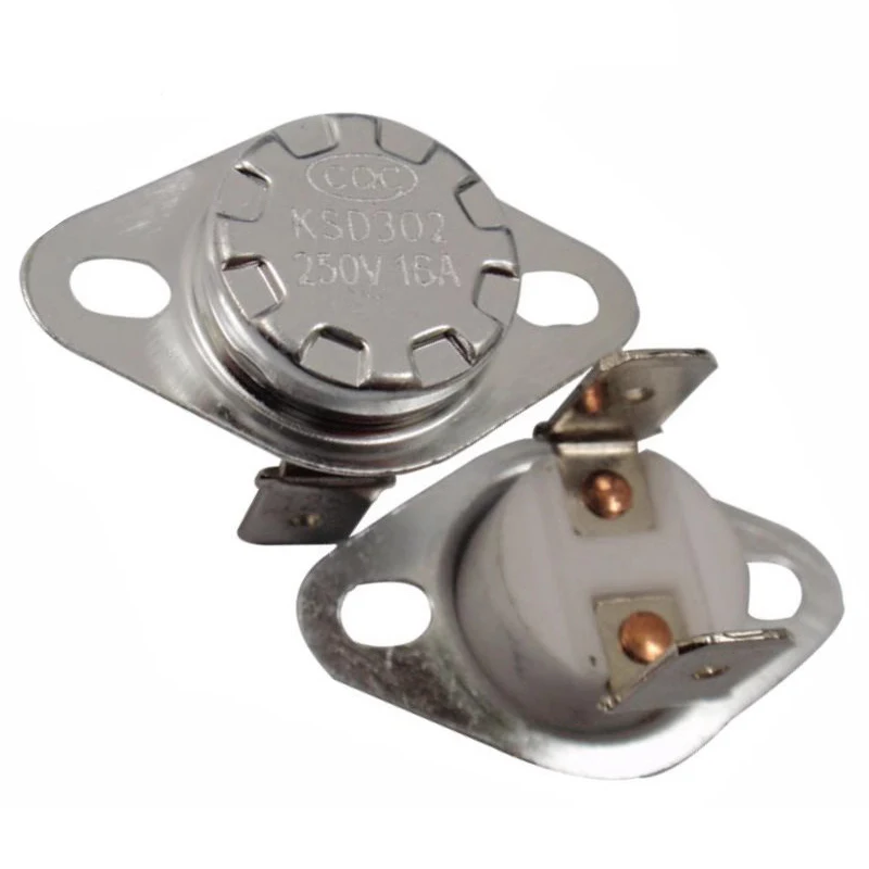 

Биметаллический Термостат KSD301 KSD302, 16 А, 40/45/60/90/100/105/130 °C