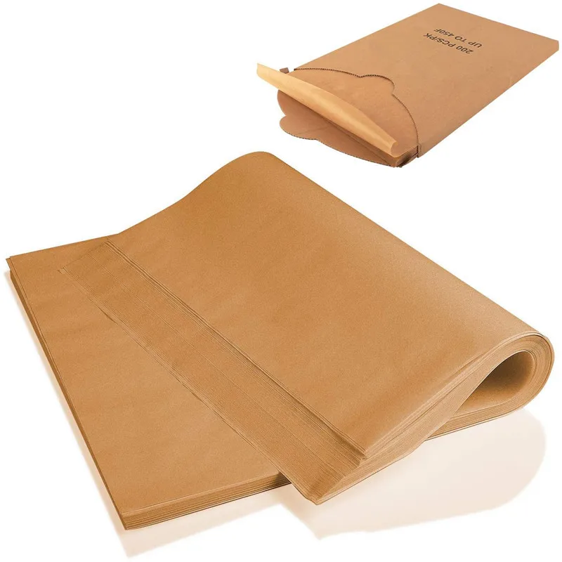 

Silicone Oil Paper 16inches Parchment Paper Baking Sheets Kraft Paper Color Barbecue Paper Baking Paper