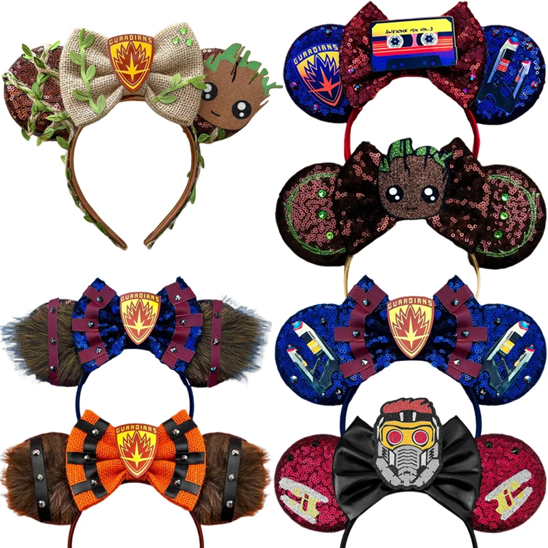 Женская повязка на голову с бантом Звезды-Лорд