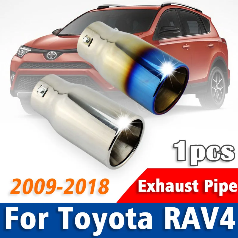 

For Toyota RAV4 2009-2018 1 Piece Stainless Steel Exhaust Pipe Muffler Tailpipe Muffler Tip Car Accessories 2017 2016 2015 2014