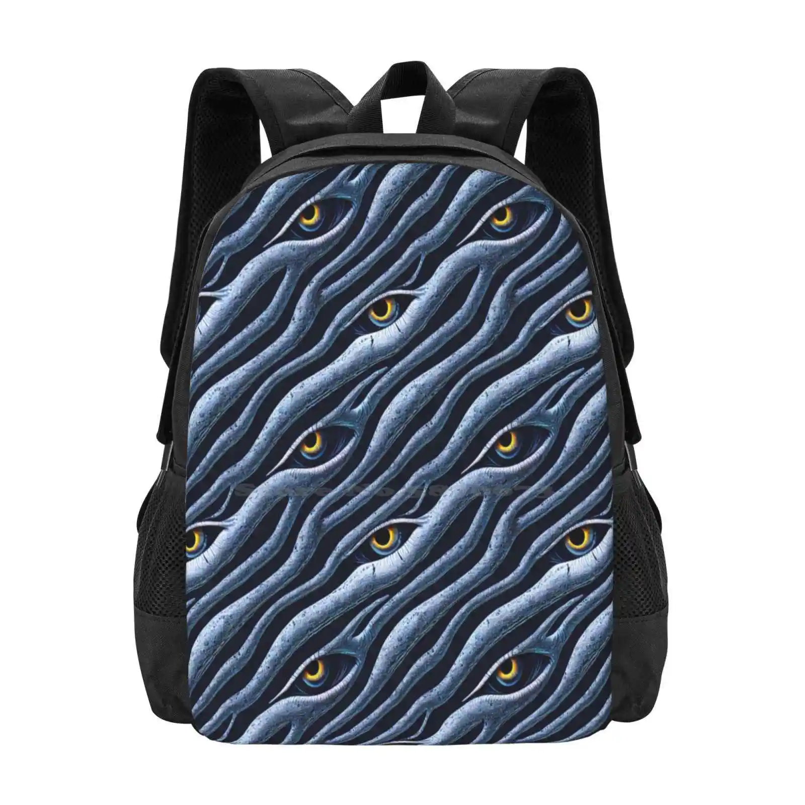 

Live Wires Fashion Pattern Design Travel Laptop School Backpack Bag Cthulhu Lovecraftian Mythos Weird Horror Macabre Monster