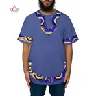 2022 африканская Мужская Повседневная рубашка BintaRealWax, индивидуальное изготовление, короткие рукава, круглый вырез, тонкая приталенная рубашка Дашики, африканская мужская одежда WYN304