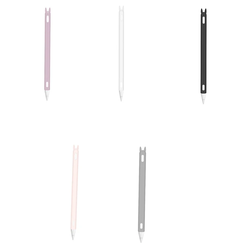 

Милый силиконовый защитный чехол с кошачьими ушками чехол с наконечником защитный чехол для Apple Pencil 2