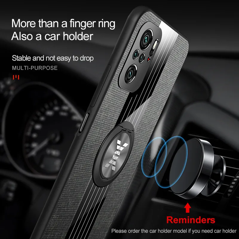 

Xiaomi Redmi Note 10S Shockproof Case for Xiaomi Redmi Note 10 Pro Max 10Pro Armor Magnet Ring Capa For Redmi Note 10 Pro 5G 10S