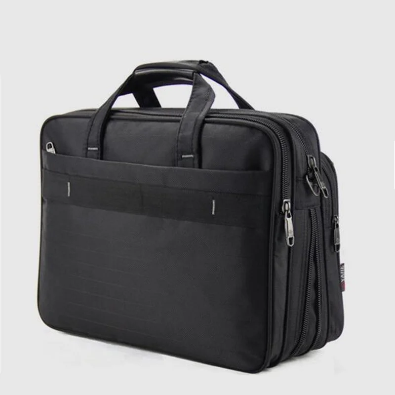 Large Black Briefcase Business Men Shoulder Bags 15.6 Inches Laptop Computer Bag Male Waterproof Travel Handbags Office Work Bag
