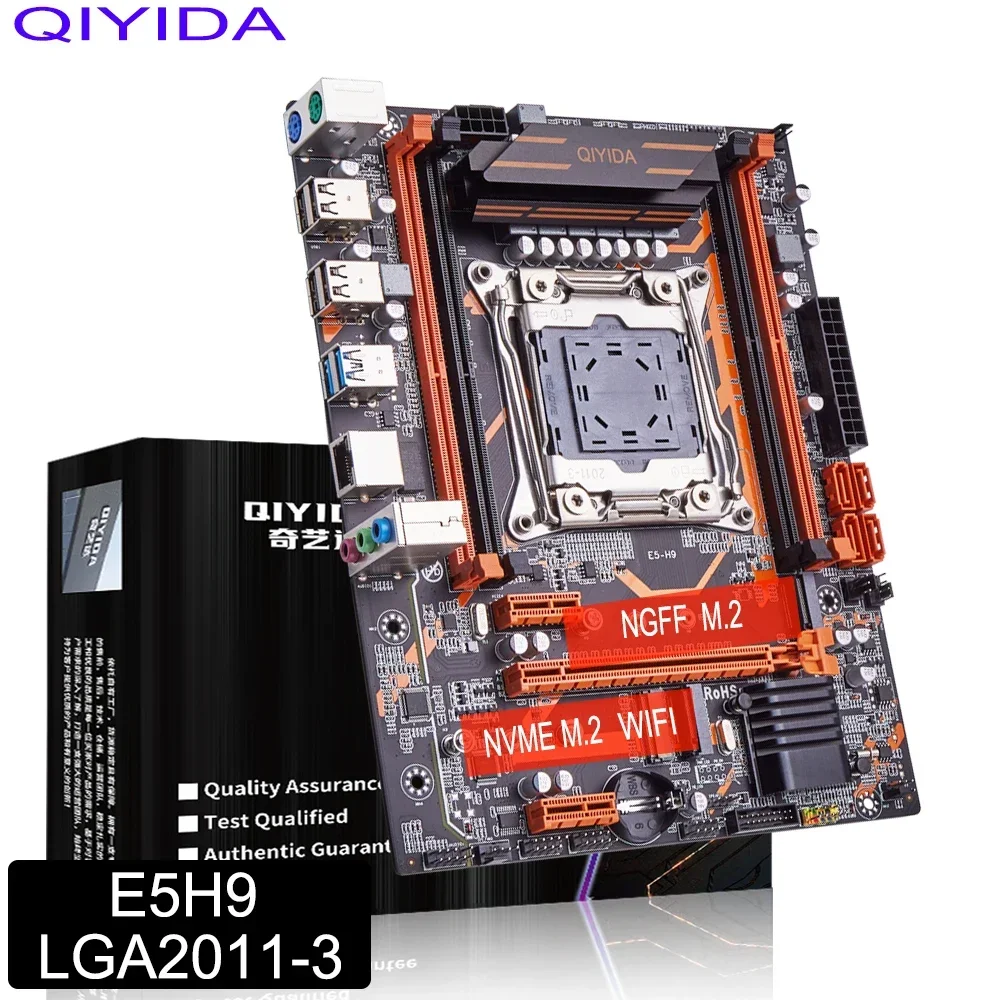 Материнская плата QIYIDA E5H9 LGA2011-3 4 канала XEON E5 все серии DDR4 RECC NON-ECC NVME M.2 USB3.0 SATA3.0 PCI-E16X