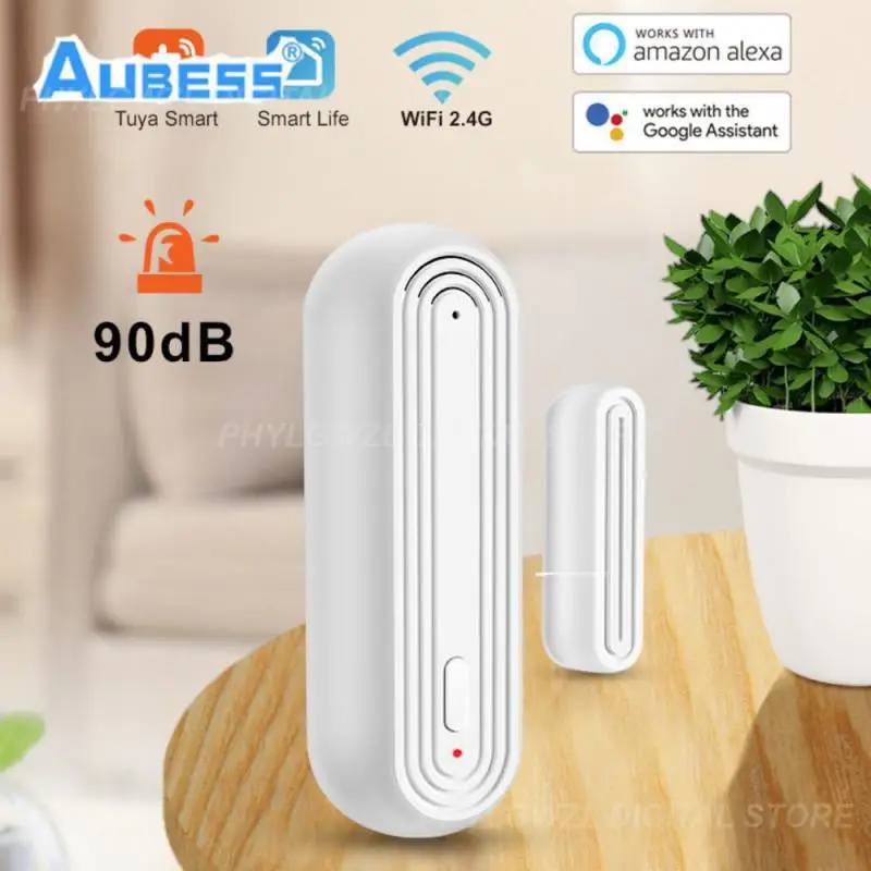

Smart Life Door Sensor App Remote Control Wifi Door Magnetic App Pushes Alarm 90db Loud Siren Door Open Closed Detectors Tuya