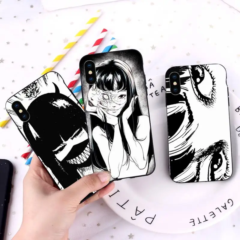 

junji ito horror anime Phone Case For iphone 12 11 13 7 8 6 s plus x xs xr pro max mini shell