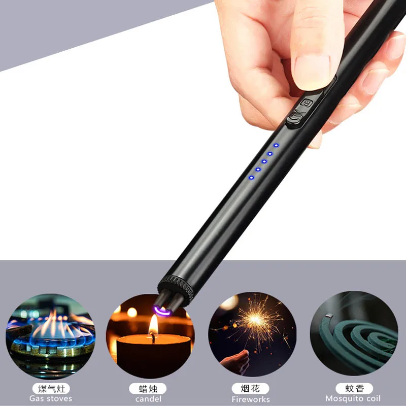 

JUSB Charging Arc Lighter Kitchen Stove Ignition Gun Cigarette Lighter Electronic Lighter Charging Power Screen Display Gift