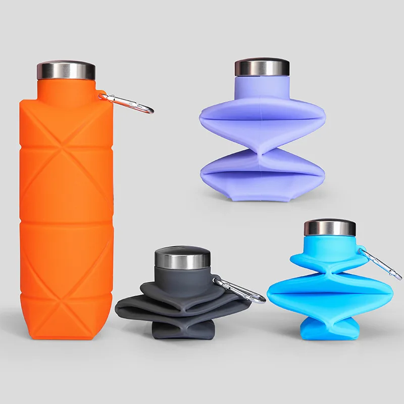 

Силиконовая складная чашка объемом 700 мл, карман для бутылки с водой, телефон, термостойкая и устойчивая к холоду-от 40 °C до 110 °C