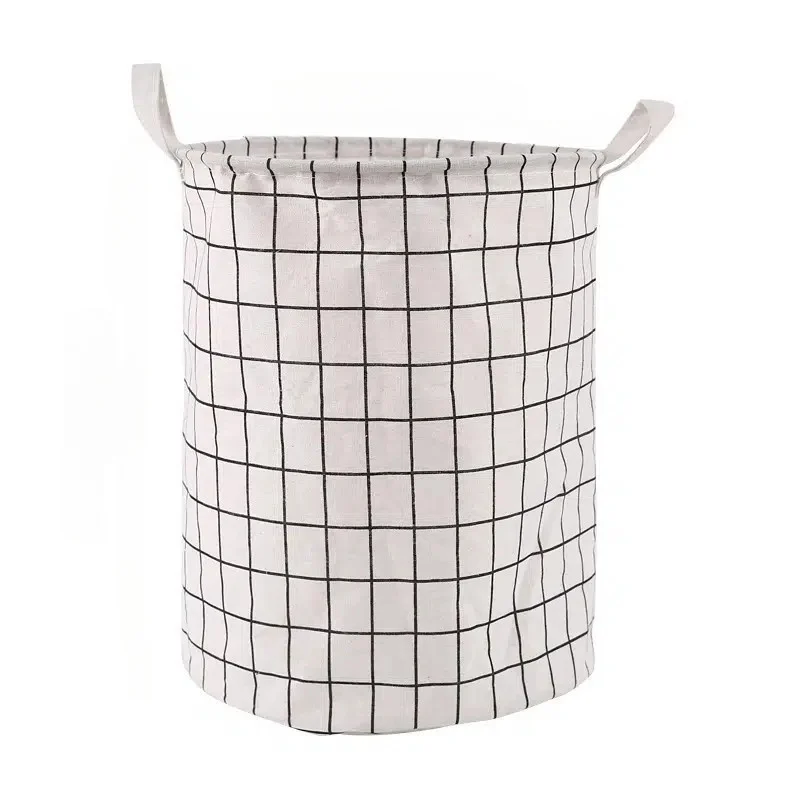 

Складная корзина для белья, белая, полиэстер