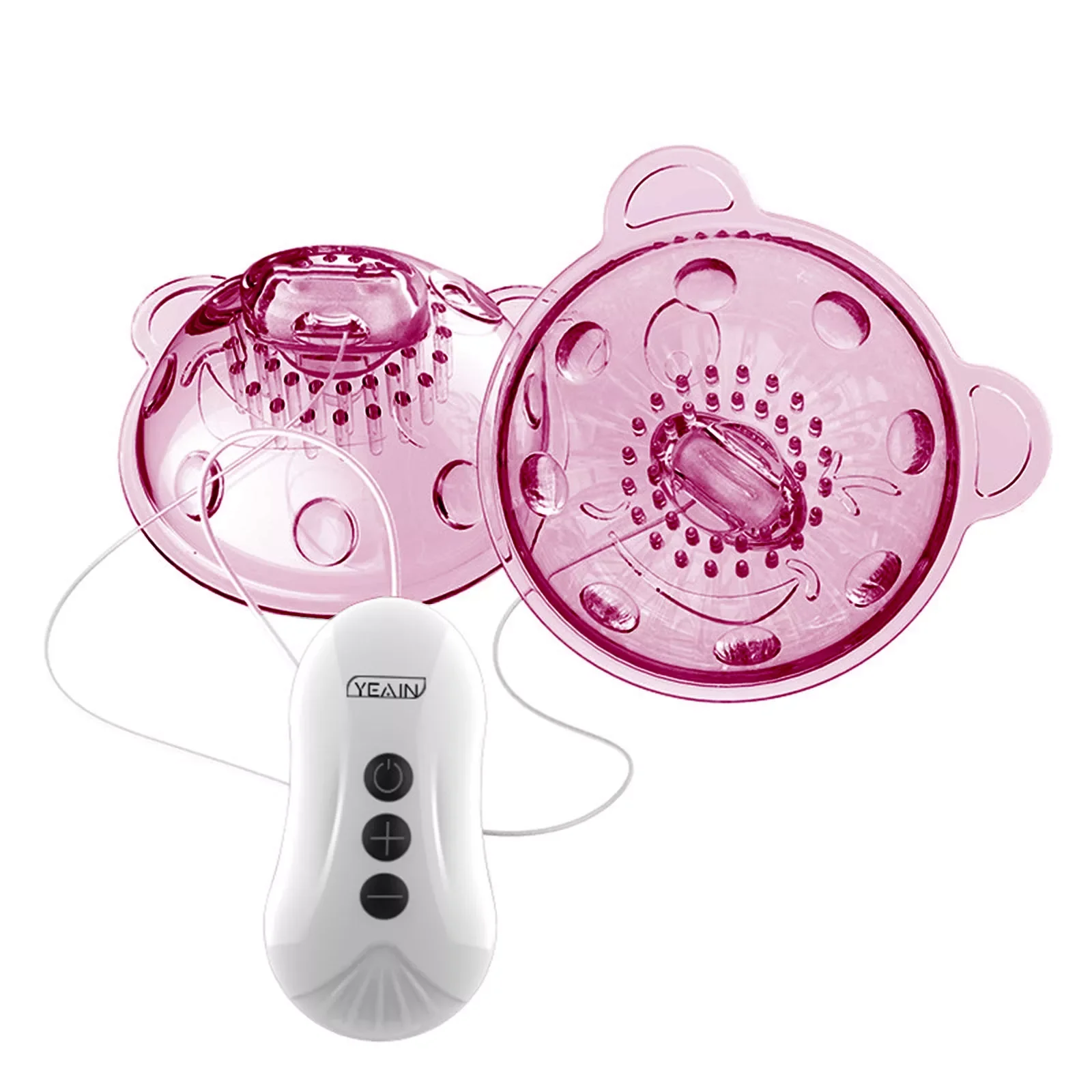 Massager Vibrating Nipple Suckers with 360° Rotational Stimulation 10 Vibration Modes Strong Suction Breast Sexy Toys