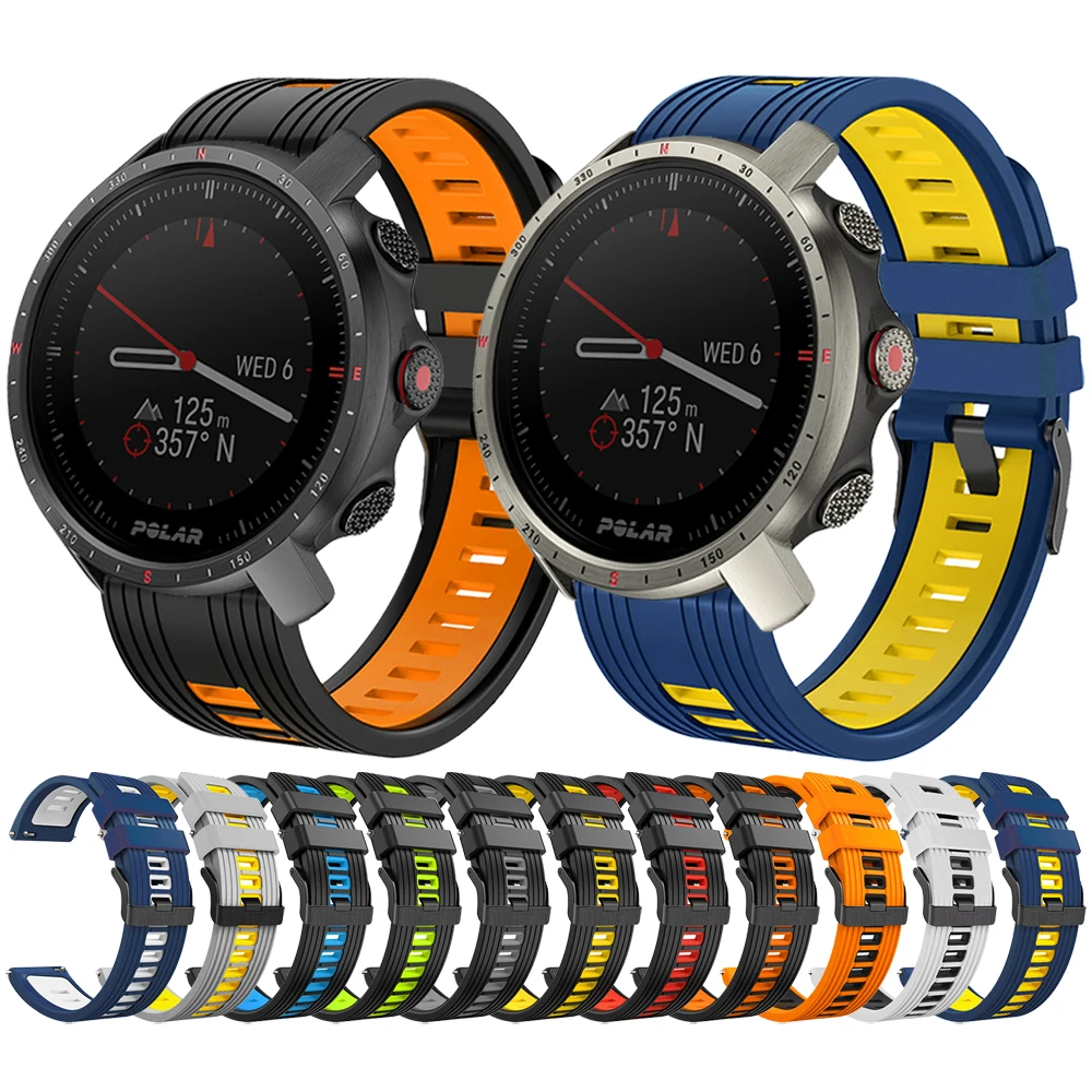 

Ремешок для часов POLAR Grit X Pro Titan GritX, спортивный силиконовый сменный Браслет для часов POLAR Vantage M2 M, 22 мм