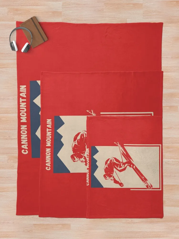 Винтажное красное одеяло Cannon Mountain в франксонии Нью-Гэмпшир США Северной Америке